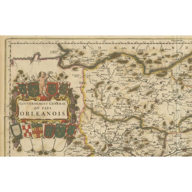 Map of Orléanais in France by Frederik De Wit, 1688 For Sale - Image 5 of 6