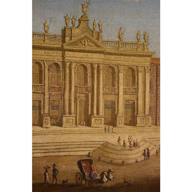 After Giacomo Van Lint, View of Rome, San Giovanni in Laterano, 1770, Oil on Canvas, Framed For Sale - Image 9 of 13
