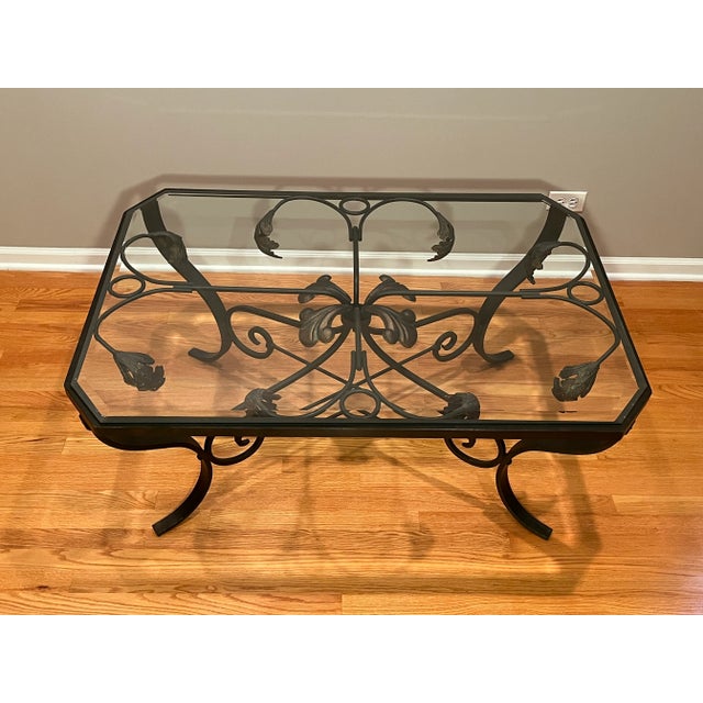 Vintage Verdi inspired Oval Cocktail Table w/Glass, Model #448352-5; LT2034 Brass ABC Carpet & Home NYC, late 1990's....