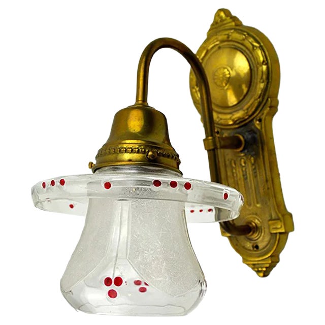 Vintage Art Nouveau Wall Light For Sale