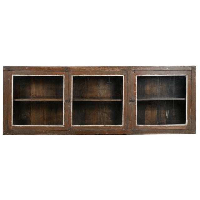 Wood Freestanding or Wall-Mounted Showcase Cabinet in Solid Wood For Sale - Image 7 of 7