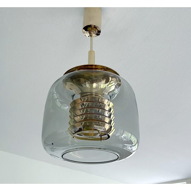 Vintage Glass Pendant Light from Erco, 1970s For Sale - Image 4 of 14