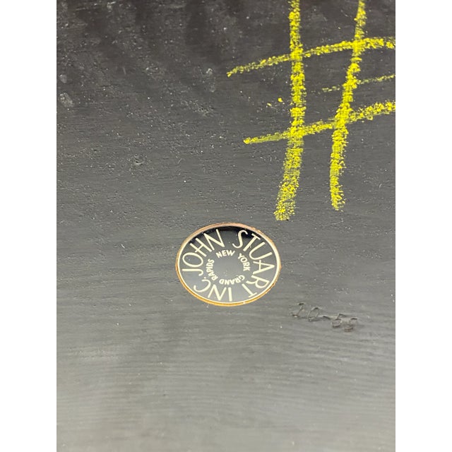 Brass Mid-Century John Stuart Brass & Marble Hanging Entryway Shelf With Mirror For Sale - Image 8 of 11