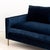 Contemporary Blue Velvet Upholstered Loveseat For Sale - Image 4 of 6