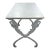 Swan French Cast Iron Table With Marble Top For Sale