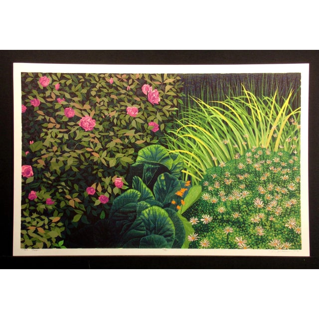 Realistic woodcut art print of flowers and plants. MAKE AN OFFER! Unframed Limited Edition Woodcut Art Print on Paper....