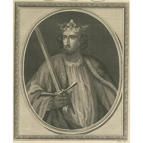 1787 Engraved Portrait of King Edward I - Hammer of the Scots For Sale - Image 3 of 8