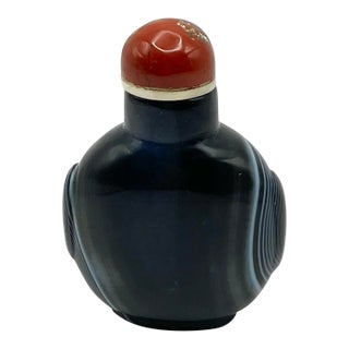 Vintage Black Agate With White Bands For Sale