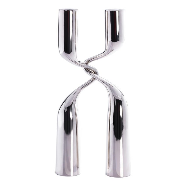 Liaison 2-Piece Metal Candle Holder Set For Sale