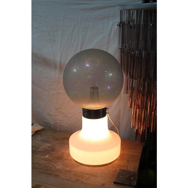 Murano Glass and Steel Ceiling Lamp from Vistosi, 1970s For Sale - Image 3 of 13