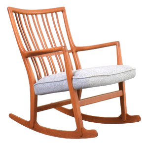 Oak Ml33 Rocking Chair by Hans J. Wegner for A/S Mikael Laursen, 1950s