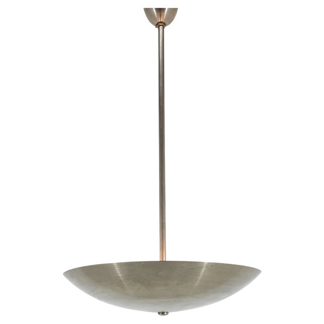 Chrome Pendant Light attributed to Franta Anyz, Czechoslovakia, 1930s For Sale