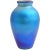 American Blue Iridescent Art Glass Vase Lamp Base For Sale - Image 4 of 4