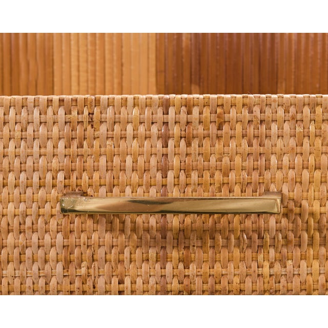 Billy Baldwin for Bielecky Brothers Rattan Cane Writing Desk For Sale - Image 14 of 18