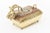 This lovely small mid century modern or 60's brass box is hinged. Very well made. It has the rams head on one end and the...