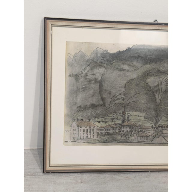 Walenstadt in Switzerland at the Foot of the Mountains, 1960s, Lithograph For Sale - Image 5 of 11