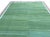 Forest Green Handwoven Cotton Area Rug Vegetable Dyed Forest Green and Pink Border Scalloped Dhurrie - 9'x12' For Sale - Image 8 of 10