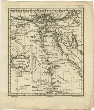 Antique Map of Egypt by Van Dùren, 1749
