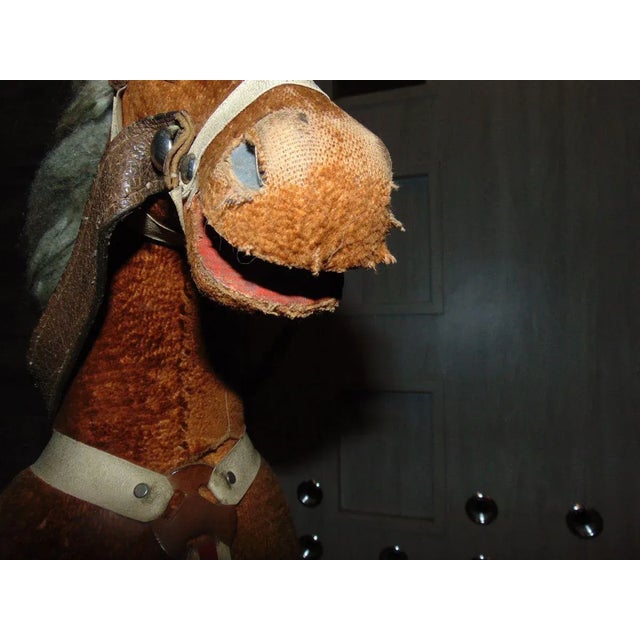 Art Deco Wooden Rocking Horse For Sale - Image 3 of 10