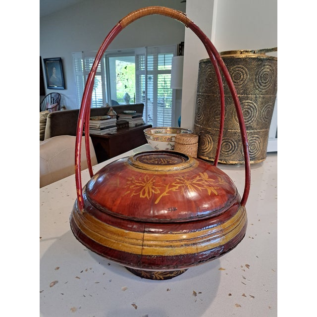 Vintage Asian Basket For Sale - Image 10 of 10