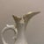1930s Vintage Iridescent Ivory Ceramic Pitcher Vase Hand-Painted Blue Flowers & Gilt Trim For Sale - Image 5 of 10