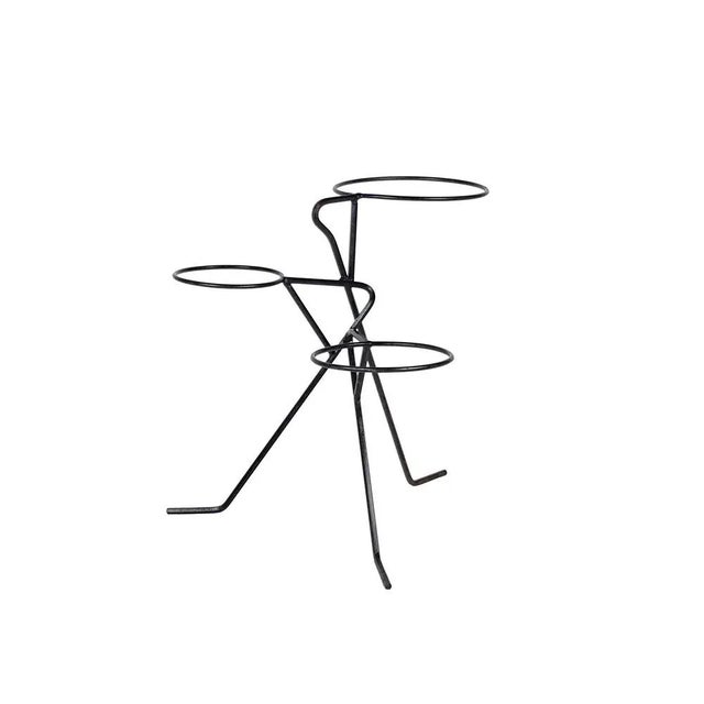 Mid-Century Black Metal Rod Plant Stand, 1950s For Sale - Image 11 of 11