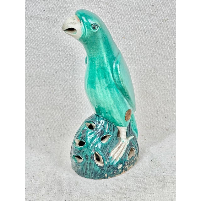 Antique Chinese Export Parrot Figurine For Sale In New Orleans - Image 6 of 10