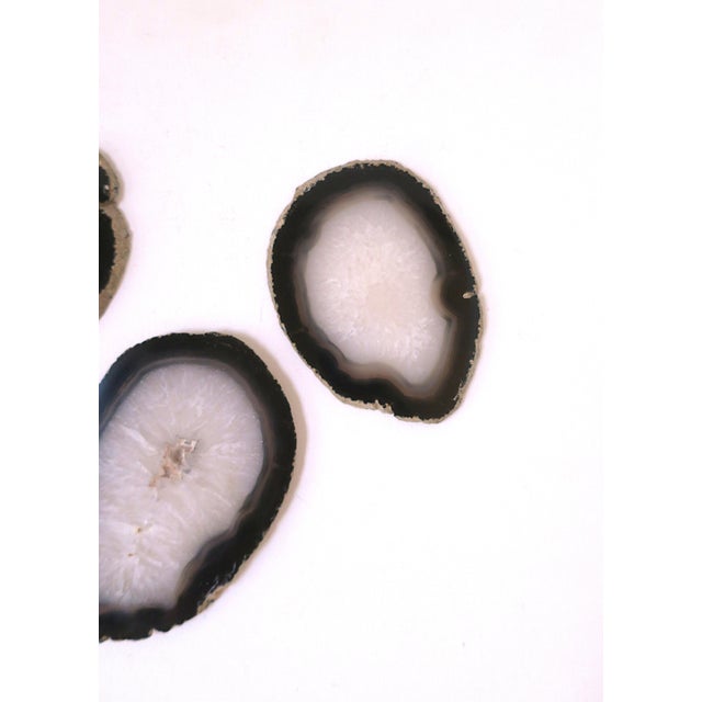 Coasters Black and White Agate, Set of 4 For Sale - Image 11 of 12