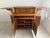 d-SCAN Captain Line solid teak convertible bar service with rounded corners; expanding cabinet with front and side doors &...
