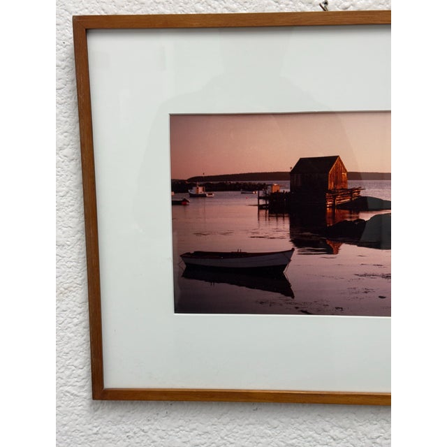 Paper Blue Rocks Fishing Cabin Lunenburg, Nova Scotia Photograph, Framed For Sale - Image 7 of 12