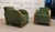 Wood Vintage Green Velvet Lounge Chairs with Wooden Arm Overlays, Sweden, 1930, Set of 2 For Sale - Image 7 of 15