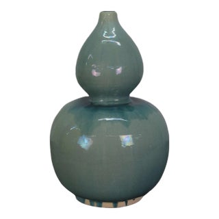 Turquoise Bottle Gourd Vase For Sale