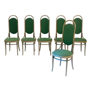 Like Long John Highback Dining Chairs by Michael Thonet for Thonet, 1970s, Set of 6 For Sale