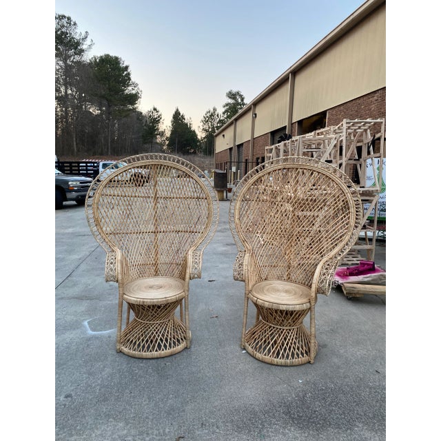 1970s 1970s Peacock Chairs- a Pair For Sale - Image 5 of 5