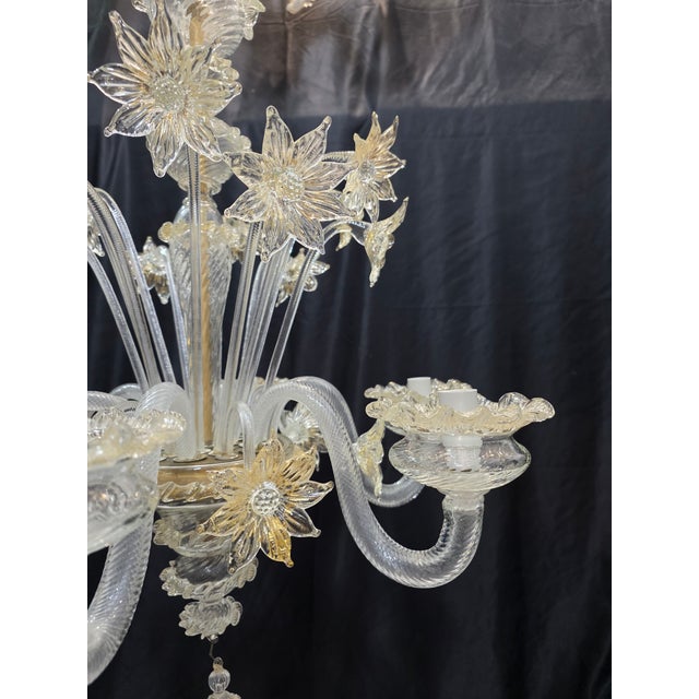 Murano Glass Floral Chandelier, 1980s For Sale - Image 6 of 15