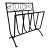 Vintage French Modern Fer Forgé Iron Fish Magazine Rack, Weinberg Style For Sale
