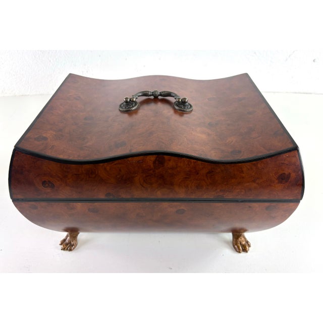 Handsome John Richards, Burled Walnut Dresser Box For Sale - Image 9 of 9