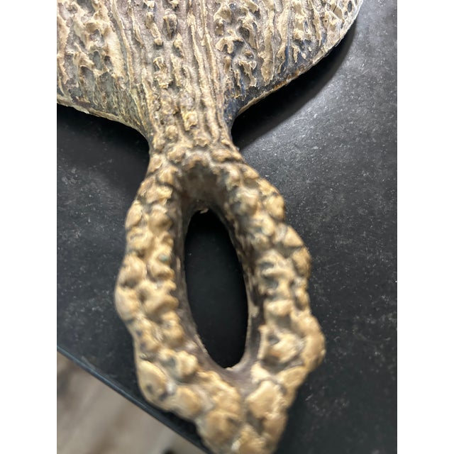 Antique Faux Antler Wood, Sterling Emblem, Beveled Hand Mirror For Sale - Image 4 of 5