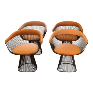 1960s Warren Platner for Knoll Mid-Century Modern Wire Dining Chairs -Set of 4 For Sale