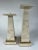 Pair of tessellated stone & brass candlesticks by Maitland Smith. Create depth with height from this stately pair. Tall is...