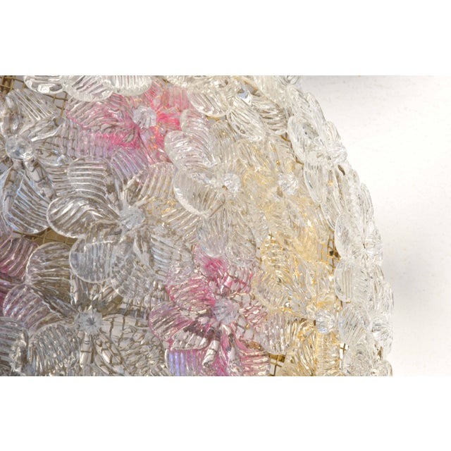 Italian 1970s Murano Glass Ceiling Flower by Seguso for Venini For Sale - Image 3 of 13