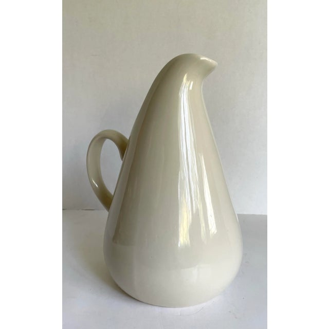 Late 20th Century Russel Wright for Oneida Glazed Stoneware Ceramic Pitcher For Sale - Image 5 of 7