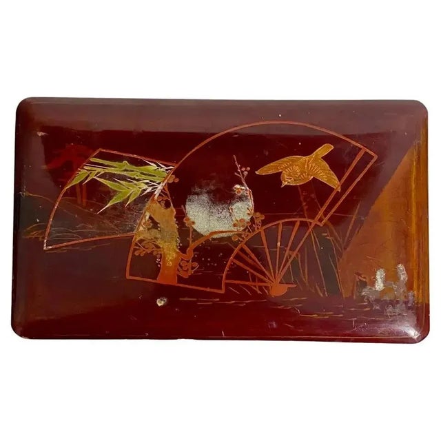 Antique Red Lacquered Box, 1800s For Sale - Image 3 of 10