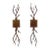 Global Views Cast Metal "Twig" Branch Wall Sconces - A Pair For Sale