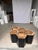 Hexagonal Stools in Two-Tone Suar, Set of 5 For Sale - Image 6 of 18