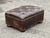 Animal Skin Foot Stool in Brown Leather For Sale - Image 7 of 14