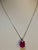 Pink 5 Carat Oval Cut Natural Pink Tourmaline 14 Karat White Gold Necklace, 18" Long For Sale - Image 8 of 8