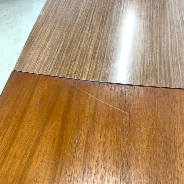 Petite Mid-Century Dining Table With Extension Leaves For Sale - Image 10 of 12