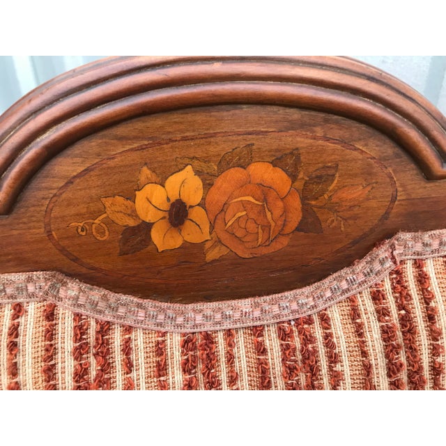 1920s Set of Art Nouveau Inlaid Chairs, 1920s For Sale - Image 5 of 18