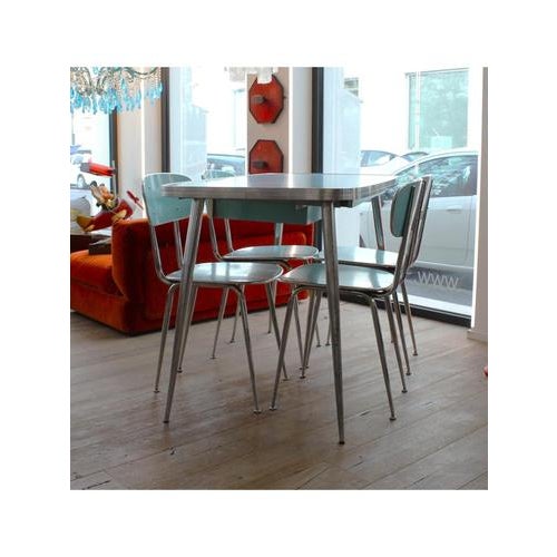 Formica Table and Chairs, Italy, 1950s, Set of 5 For Sale - Image 3 of 12